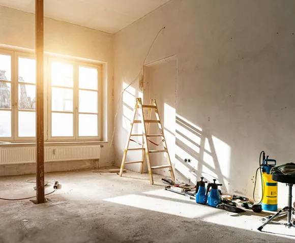 Custom home renovation solution with expert craftsmanship bringing new life to a dated home.