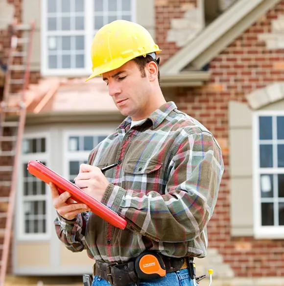 Top-rated custom home builders meeting with clients to finalize plans.